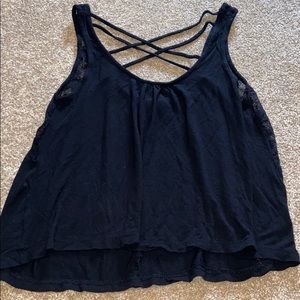 Black crop top small